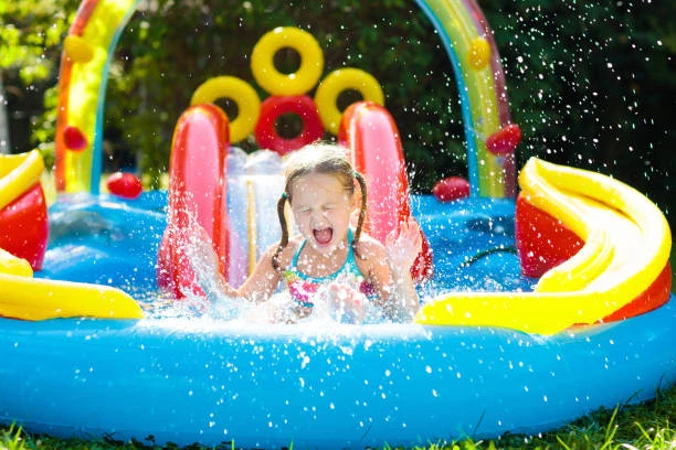 Large water parks/swimming pools with pool equipment Large water parks/swimming pools with pool equipment