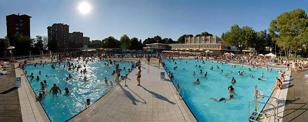 Swimming poo with pool equipment Swimming poo with pool equipment